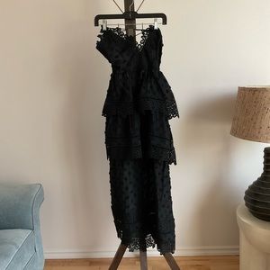 Self portrait lace trim dress